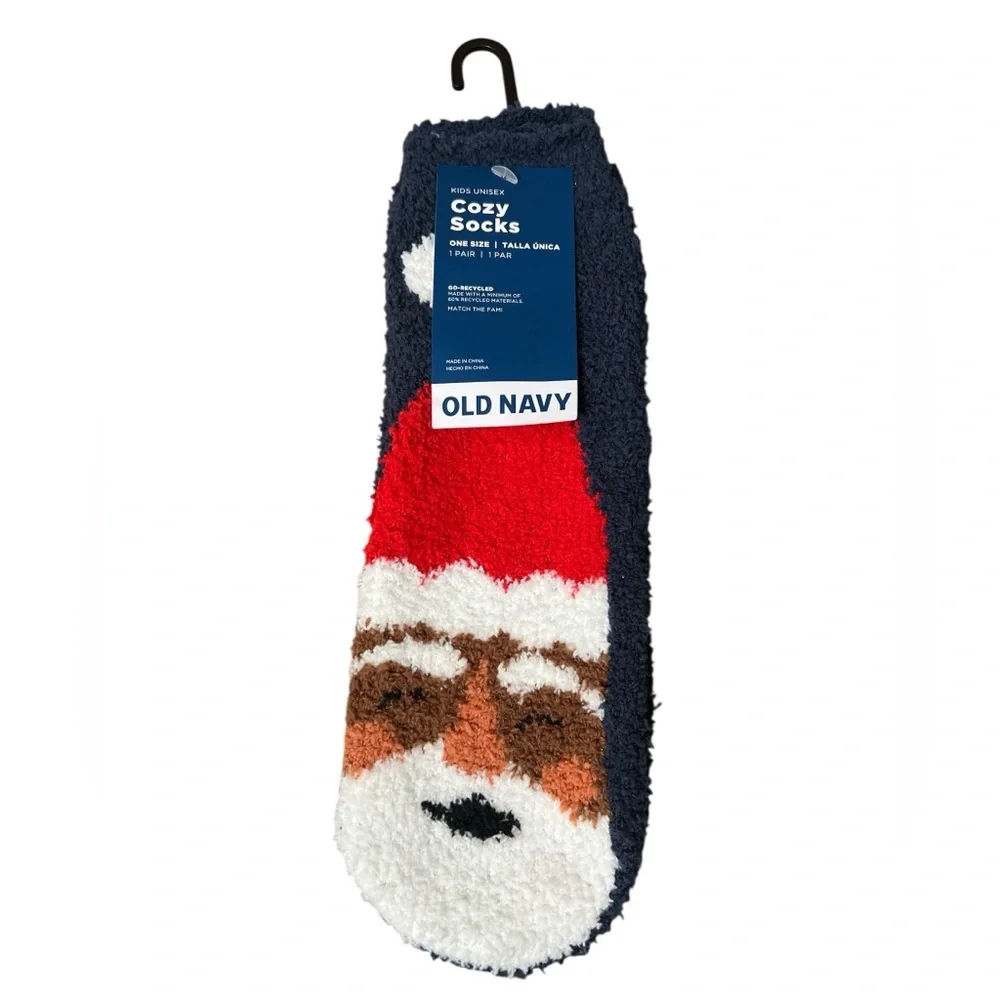 Kids African American Santa Cozy Holiday Socks